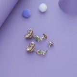 Temple Peacock 925 Silver Traditional Jhumka