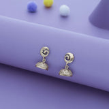 Swirl Drop 925 Silver Traditional Jhumka