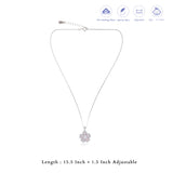 Pink Jasmine Flower Silver Kids Pendant (3+ Years) | 925 Hallmark | Perfect Gift for Kids