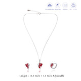 Cherry Flutter Silver Pendant Set for Kids (3+ Years) | 925 Hallmark | Daily Wear