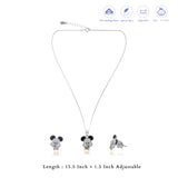 Cute Puppy Silver Kids Pendant Set (3+ Years) | 925 Hallmark | Perfect Wear Gift