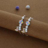 Dreamy Butterfly Charm 999 Silver Kids Bangles (0-5 Yrs)