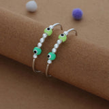 Little Lucky Charm Kid Silver Bangles (0-6 Yrs) | 925 Hallmark | Adjustable Daily Wear Baby Kada | Lightweight
