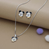 Cute Puppy Silver Kids Pendant Set (3+ Years) | 925 Hallmark | Perfect Wear Gift