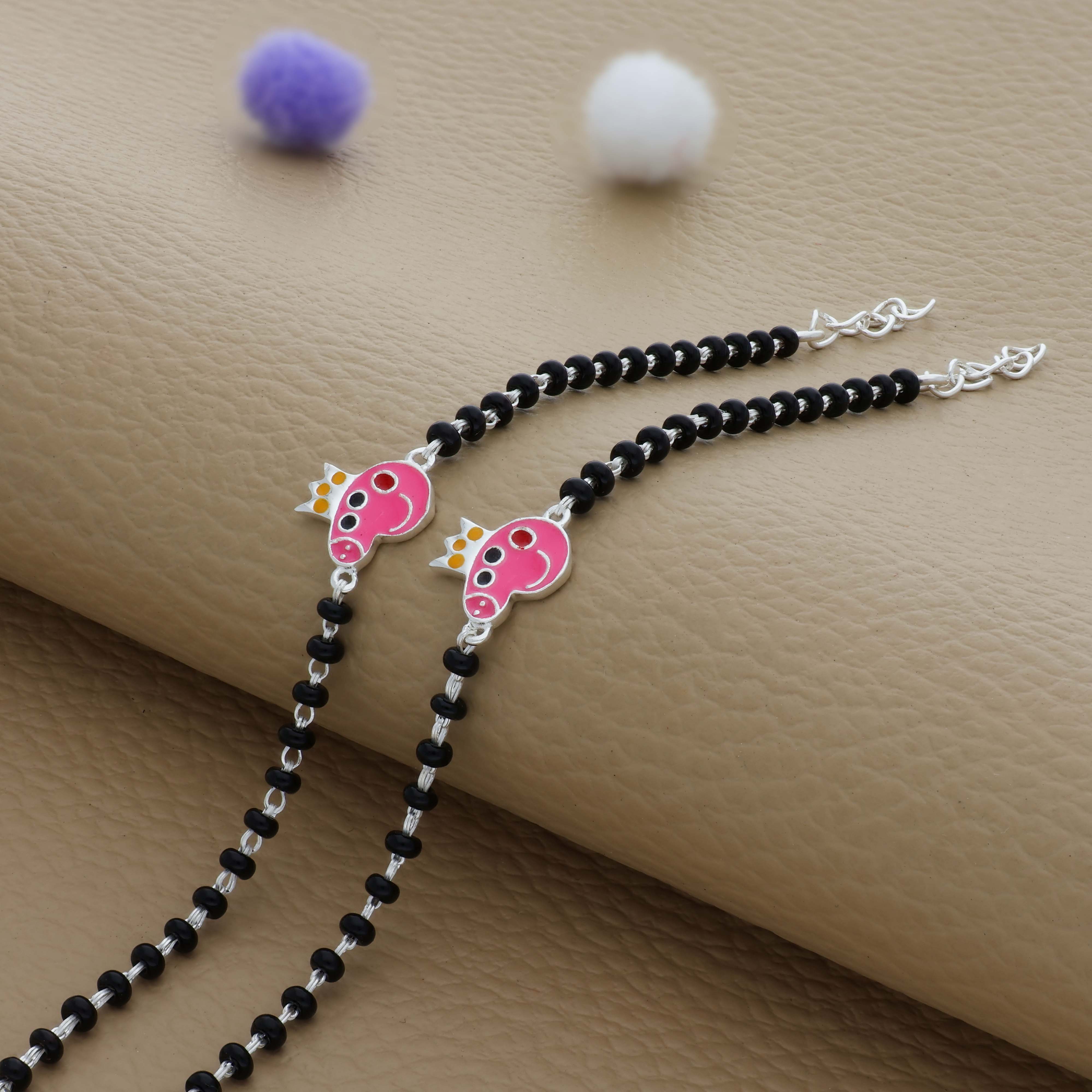Little Princess Charm 925 Silver Nazariya Bracelet| Adjustable| Everyday Wear| 6Months - 2Yrs