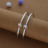 Little Rosy Unicorn 925 Silver Kid Bangles (0-5 Yrs)