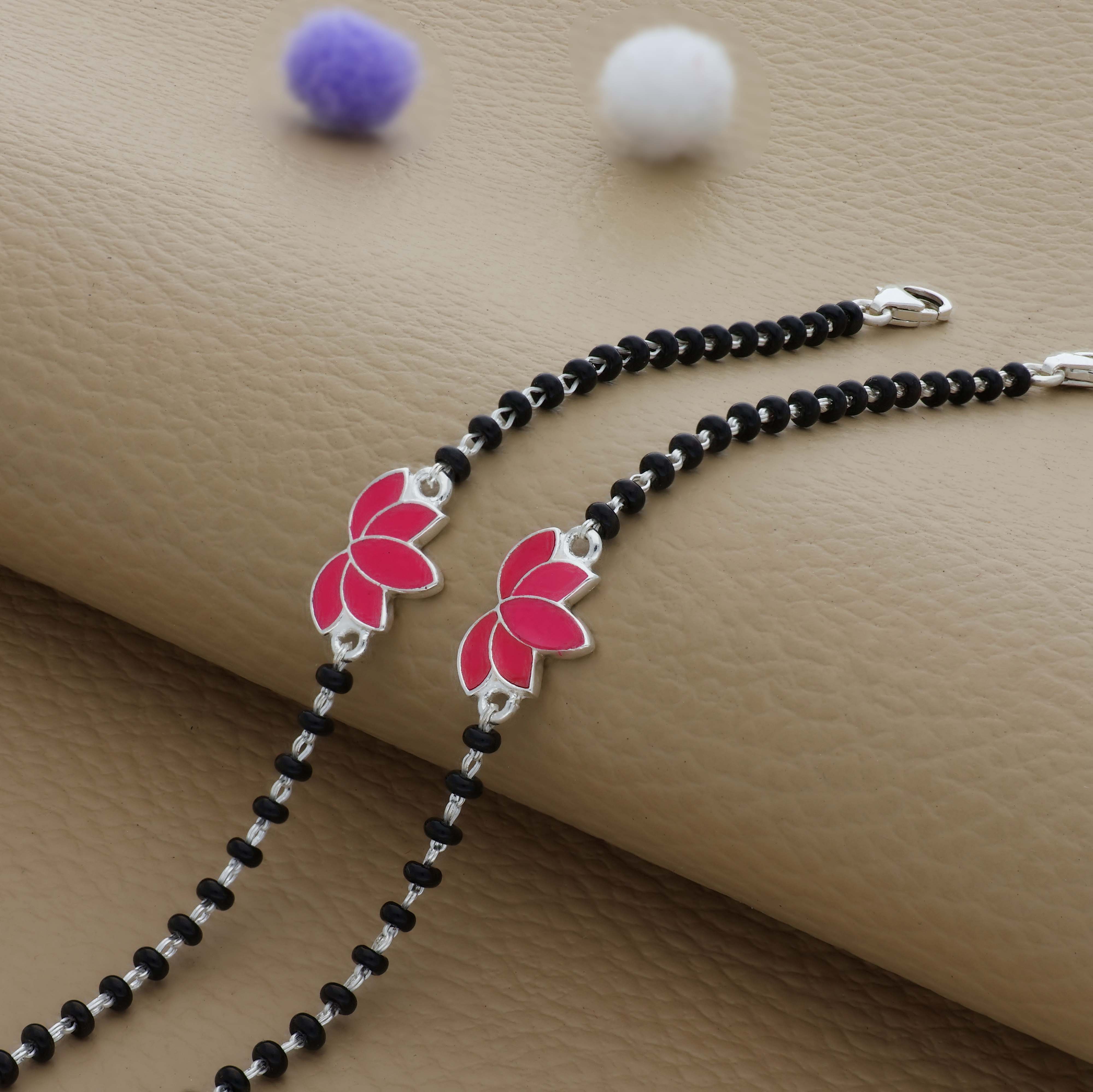 Lotus Bloom 925 Silver Nazariya Bracelet| Adjustable| Everyday Wear| 6Months - 2Yrs