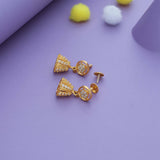 Bloom Shine 925 Gold Polish Silver Kid Drop Earring(6+ Yrs)