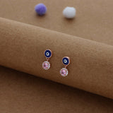 Lucky Eye Pink Women Silver Drops | 925 Hallmark | Occasional / Festive Wear