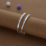 Lucky Spark Silver Kid Bangles (0-6 Yrs) | 999 Hallmark | Adjustable | Everyday Wear