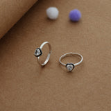 Midnight Lovely Spark Silver Toering | Adjustable | Lightweight |  Everyday Wear