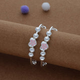 Mini Flower Hug Kid Silver Bangles (0-3 Yrs) | 999 Hallmark | Adjustable Baby Bangle for Daily Wear