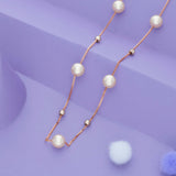 Moonbeam Pearl Silver Neckchain | 925 Hallmark | Water Pearl | Minimalist Daily Wear