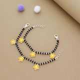 Mini Hanging Flower 925 Silver Nazariya Bracelet| Adjustable| Everyday Wear| 6Months - 2Yrs
