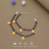 Mini Hanging Flower 925 Silver Nazariya Bracelet| Adjustable| Everyday Wear| 6Months - 2Yrs