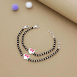 Cute Princess Bunny 925 Silver Nazariya Bracelet| Adjustable| Everyday Wear| 6Months - 2Yrs
