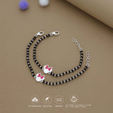 Cute Princess Bunny 925 Silver Nazariya Bracelet| Adjustable| Everyday Wear| 6Months - 2Yrs