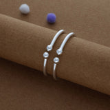 Ordinary Classic Charm Silver Kids Bangles (0-5 Years) | 999 Hallmark | Daily Wear Gift for Kids