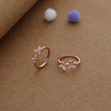 Petal Vine Rose Gold Silver Toering | 925 Hallmark | Lightweight | Fancy Wear