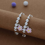 Pink Petal Sweet Drop Kid Silver Bangles (0-3 Yrs) | 999 Hallmark | Adjustable Daily Wear Baby Kada