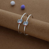 Puppy Pals Silver Kids Bangles (0-5 Years) | 925 Hallmark | Daily Wear Gift for Kids