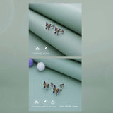 Purple & Gold Butterfly 925 Silver Stud Earring