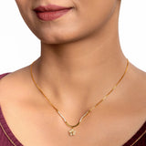 925 Sterling Silver Flower Charm Necklace