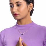 Blue Butterfly 925 Silver Charm Necklace