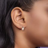Frosty Penguin 925 Silver Kid Hoops Earring (3+ Yrs)