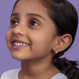 Meow Magic Kids Silver Hoop Earrings (3+ Yrs)