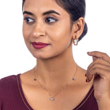 925 Silver Black Evil Eye Charm Necklace for Women