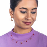 Red Ruby 925 Silver Charm Necklace