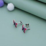Rainbow Butterfly 925 Silver Stud Earring