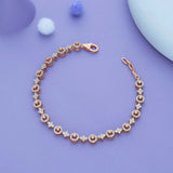 Royal Halo Rose Gold Polish 925 Silver Minimal Bracelet
