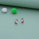 Soft Pink Unicorn Silver Kid Stud Earring (6+ Yrs) | 925 Hallmark | Everyday Wear