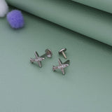Sparkling Aeroplane 925 Silver Stud for Kids & Teen(10+ Yrs)