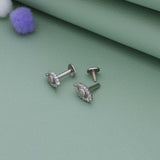 Sparkling Crystal Eye 925 Silver Stud for Kids & Teen(10+ Yrs)