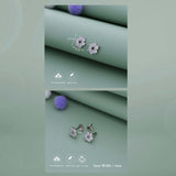 Sparkling Floral Crystal 925 Silver Stud for Kids & Teen(10+ Yrs)