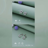 Sparkling Star Outline 925 Silver Stud Earring