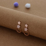 Star Velvet Love Rose-Gold Polish Women Silver Drops | 925 Hallmark | Occasional Wear