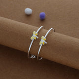 SunPetal Silver Kids Bangles (0-5 Years) | 925 Hallmark | Daily Wear Gift for Kids