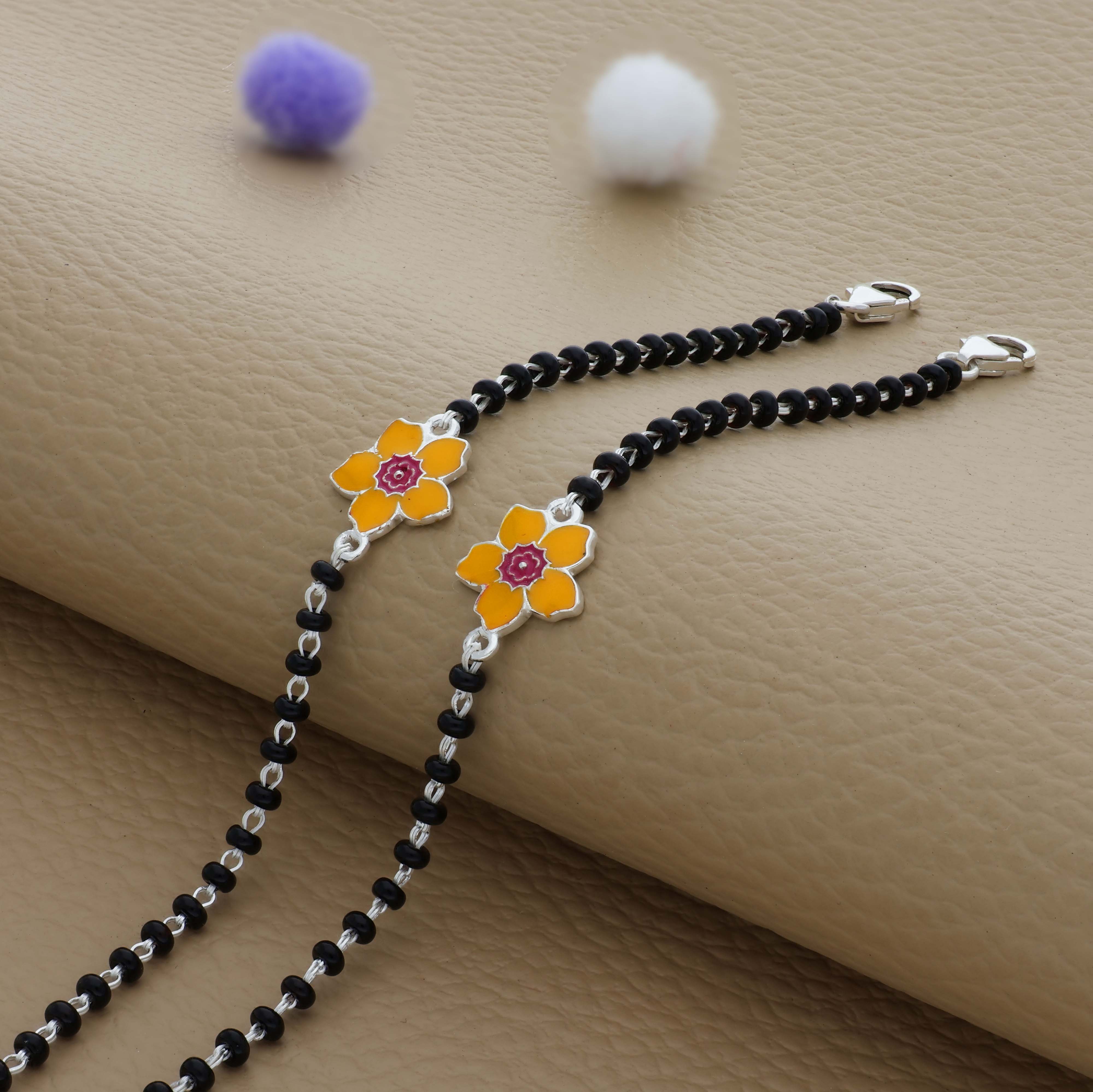 Sunshine Princess 925 Silver Nazariya Bracelet| Adjustable| Everyday Wear| 6Months - 2Yrs