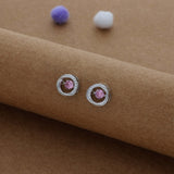 Sweet Pink Spark Women Silver Studs | 925 Hallmark | Everyday Wear