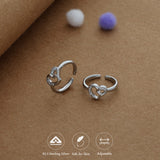 Promise Knot Silver Toering | 925 Hallmark | Adjustable | Lightweight | Fancy Wear