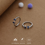 Sapphire Gleam Silver Toering | 925 Hallmark | Adjustable | Lightweight | Fancy Wear