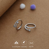 Ivory Spark Silver Toering | 925 Hallmark | Adjustable | Lightweight | Fancy Wear