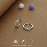 Twin Spark Minimal Silver Toering | 925 Hallmark | Adjustable | Lightweight | Fancy Wear