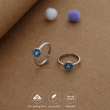 Ocean Dot Silver Toering | Adjustable | Lightweight |  Everyday Wear