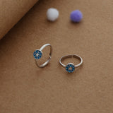 Ocean Dot Silver Toering | Adjustable | Lightweight |  Everyday Wear