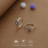 Duo Lovely Heart Oxidized Silver Toering | Adjustable | Lightweight |  Everyday Wear